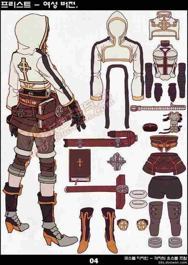 DNF女圣职者设计初稿曝光 你喜欢黑长直还是黄毛?