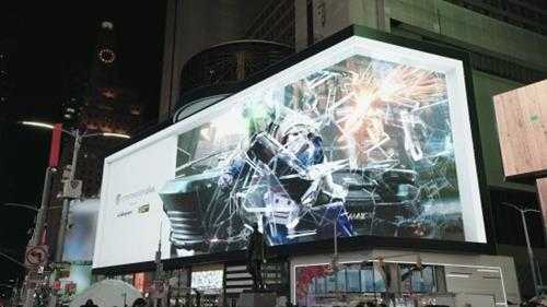 大名鼎鼎的V!《赛博朋克2077》纽约时代广场裸眼3D广告
