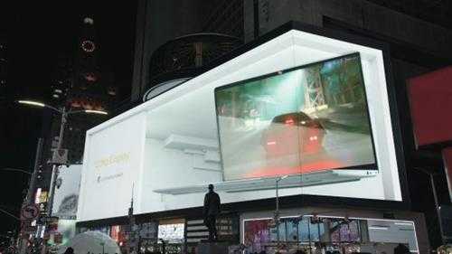 大名鼎鼎的V!《赛博朋克2077》纽约时代广场裸眼3D广告