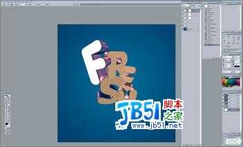 Photoshop制作动感3D字体效果