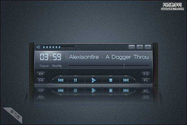 Photoshop 超酷的金属质感播放器