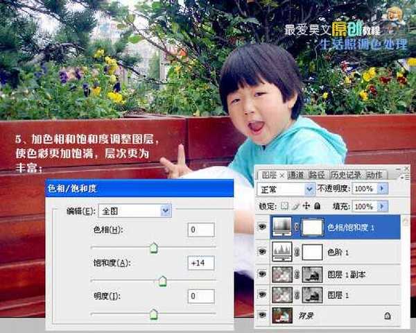 Photoshop 打造清晰红润的儿童生活照