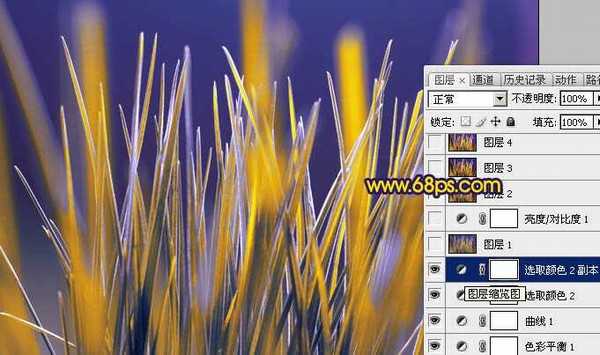 Photoshop 风景照片绚丽的橙紫色