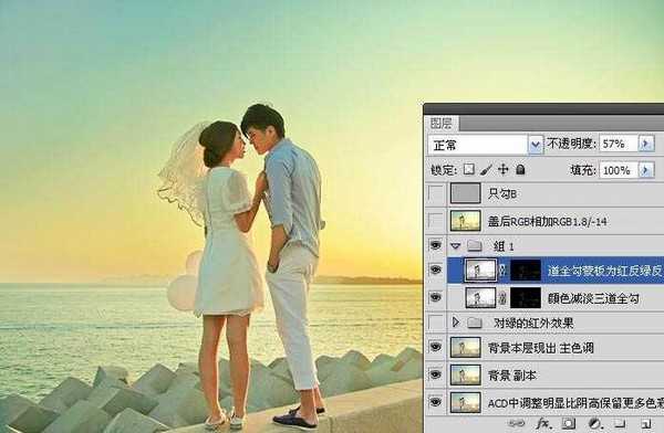 Photoshop将偏暗人物图片加上鲜艳的青黄色