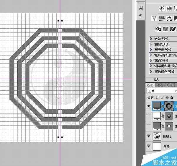 PS CS6布尔运算工具绘制漂亮的太极八卦图