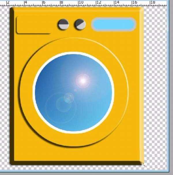 PS怎么画一台矢量的洗衣机图形?