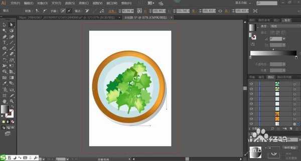 ai怎么绘制一盘香菜? ai画香菜的教程
