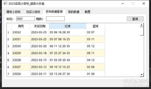 超级大乐透自娱自乐小软件-2023实现小目标